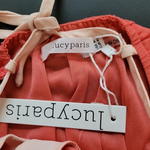 Lucy Paris Peach And Orange-Coral Flowy Maxi Dress - Picture 5 of 10